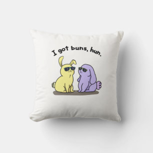 Coussin J'Ai Des Buns Hun Drôle Lapin Lapin Pun