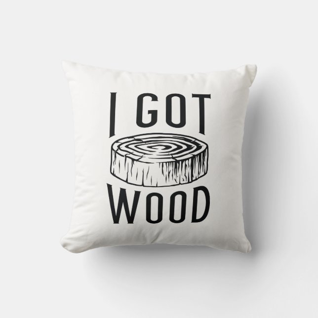 Coussin J'ai du bois (Recto)