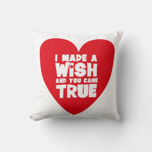 Coussin J'AI FAIT UN VOEUX Cœur d'amour
