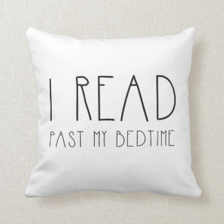 Coussin J'ai lu après mon texte simple heure du coucher