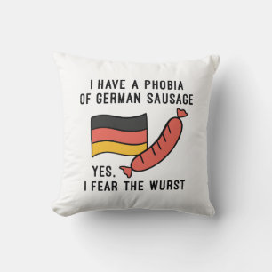 Coussin J'Ai Peur De La Wurst