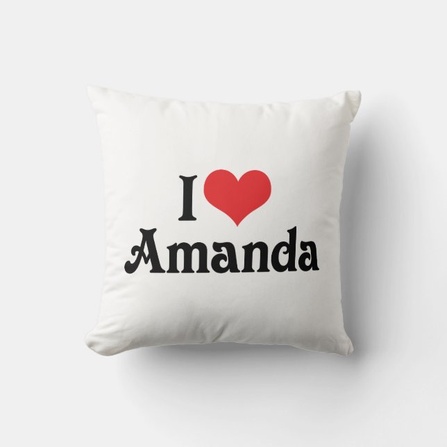 Coussin J'aime Amanda (Recto)