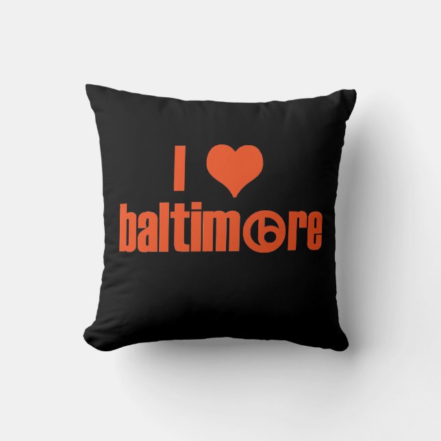 Coussin J'Aime Baltimore Jeu D'Oreiller (Recto)