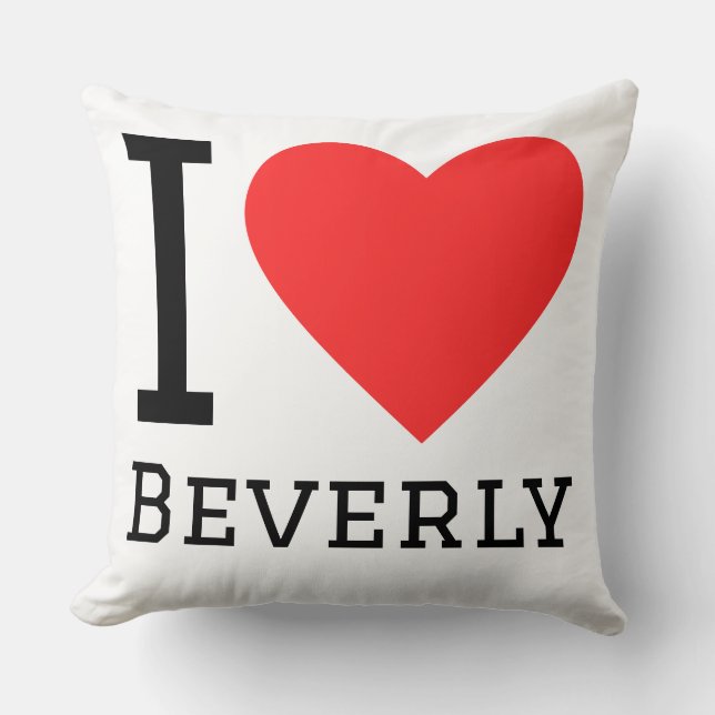 Coussin J'aime beverly (Recto)
