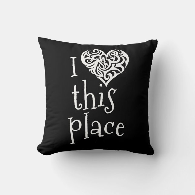 Coussin J'aime cet endroit (Recto)