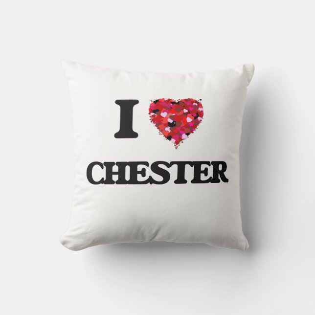 Coussin J'aime Chester (Recto)