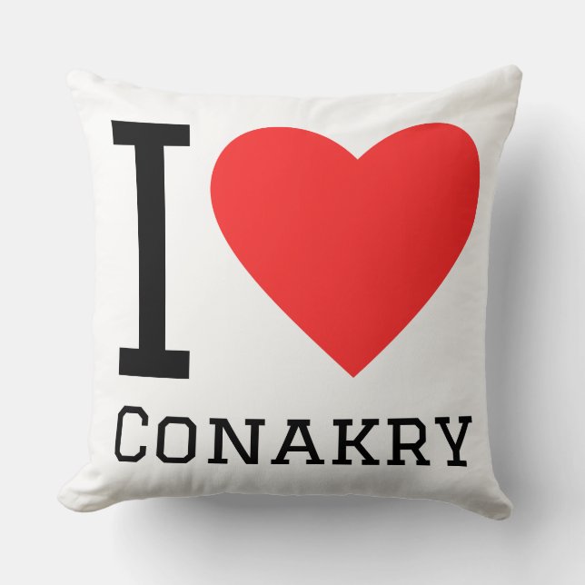 Coussin J'aime conakry  (Recto)