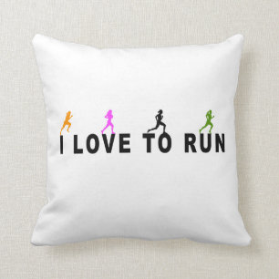 Coussin J'aime courir