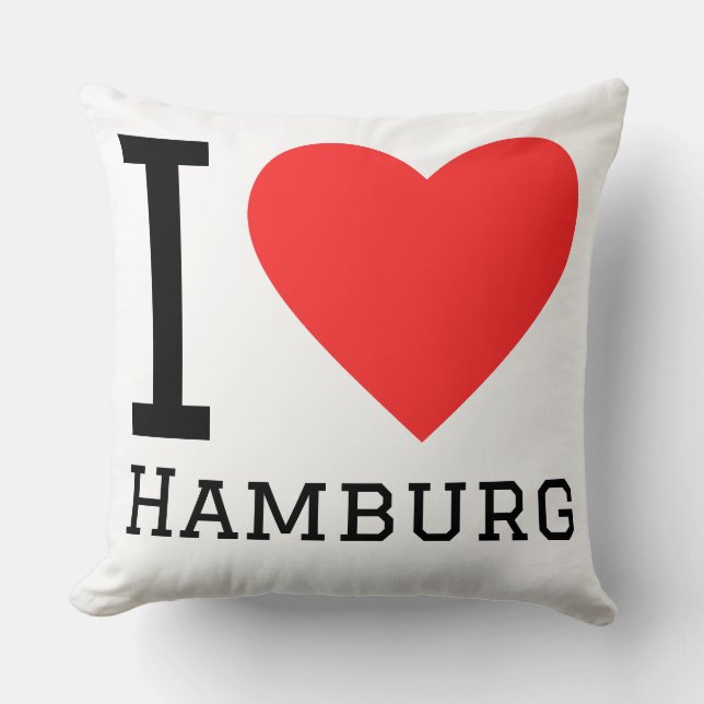 Coussin J'aime Hambourg  (Recto)