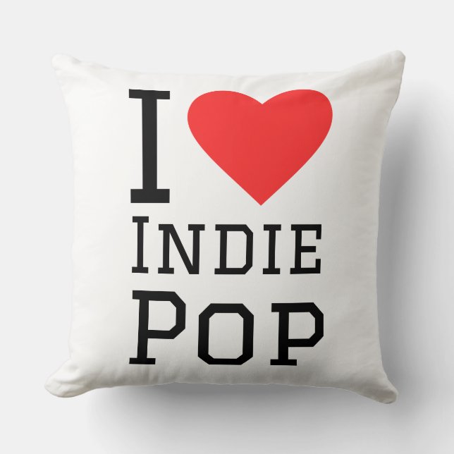 Coussin J'aime indie pop (Recto)