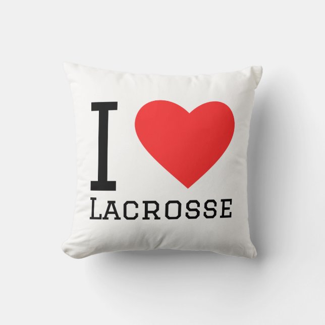 Coussin J'aime la crosse (Recto)