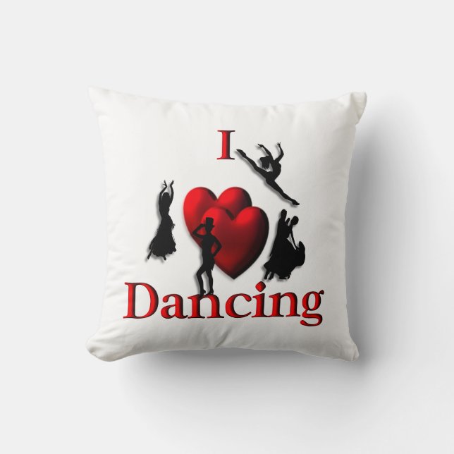 Coussin J'aime la danse de ballet (Recto)
