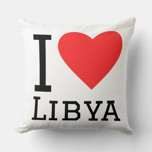 Coussin J'aime la Libye (Recto)