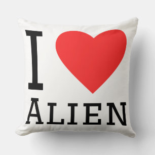 Coussin J'aime l'alien