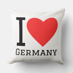 Coussin J'aime l'Allemagne autocollant carré