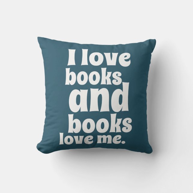 Coussin J'aime le carreau de livres (la sarcelle d'hiver (Recto)