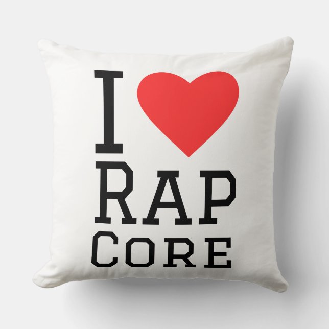 Coussin J'aime le coeur de rap (Recto)