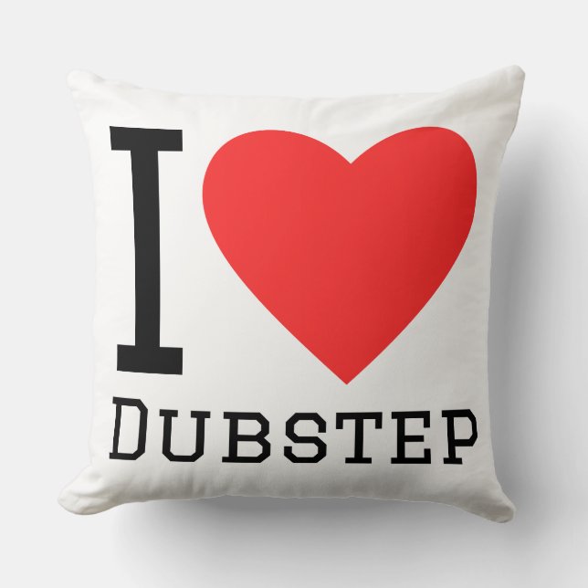 Coussin J'aime le dubstep (Recto)
