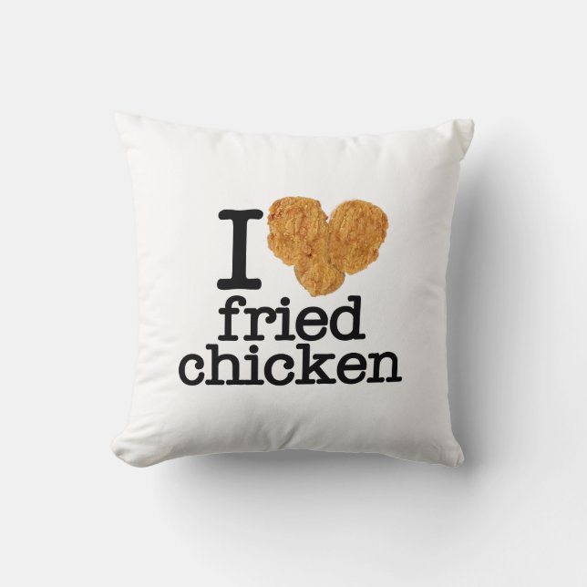 Coussin J'aime le poulet frit (Recto)
