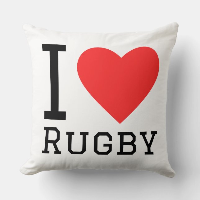 Coussin J'aime le rugby (Recto)