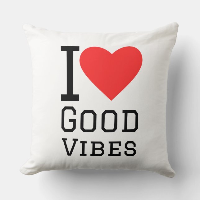 Coussin J'aime les bonnes vibrations (Recto)