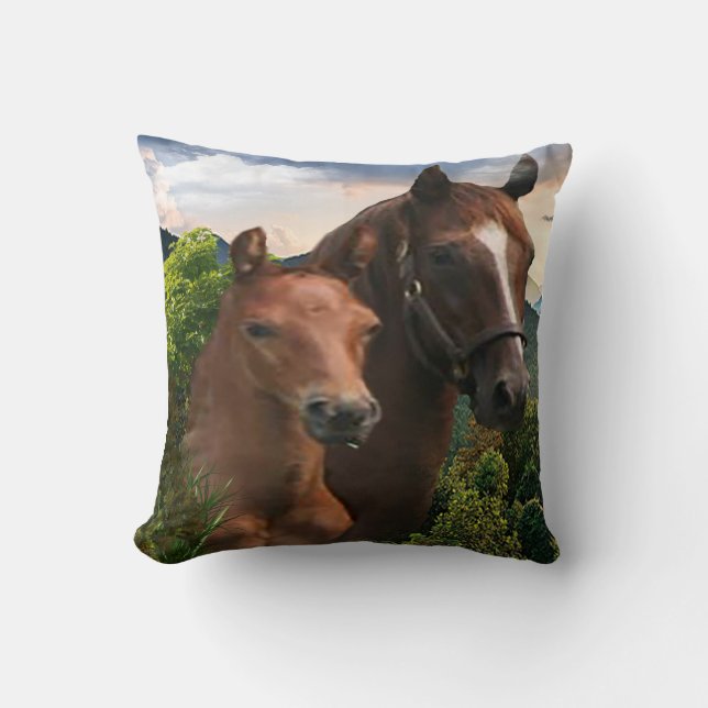 Coussin J'aime les chevaux (Recto)