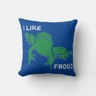 Coussin J'Aime Les Grenouilles