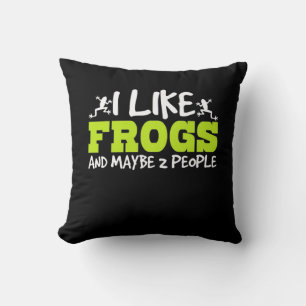 Coussin J'Aime Les Grenouilles Et Peut-Être 2 Personnes