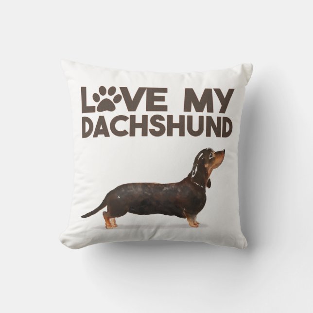 COUSSIN J'AIME MA DACHSHUND (Recto)