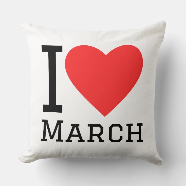 Coussin J'aime mars (Recto)