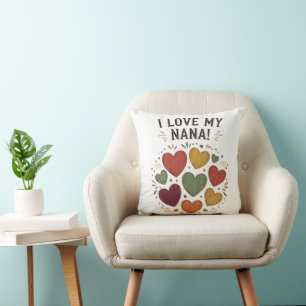 Coussin J'Aime Mes Coeurs De Pays Nana