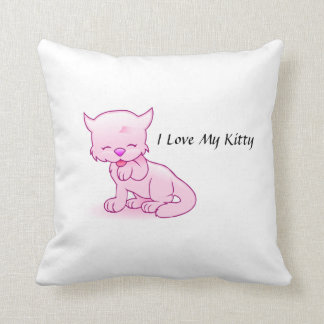 Coussin J'aime mon carreau de Kitty