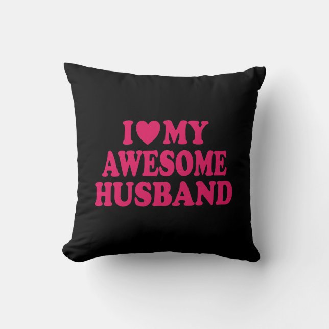 Coussin J'Aime Mon Étonnant Mari (Recto)