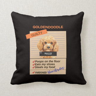 Coussin J'Aime Mon Goldendoodle Malgré Les Mauvaises Habit