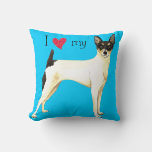 Coussin J'aime mon jouet Fox Terrier
