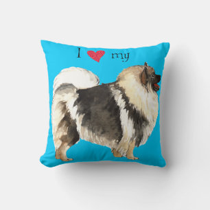 Coussin J'aime mon Keeshond