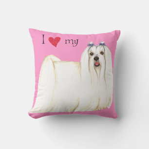 Coussin J'aime mon maltais