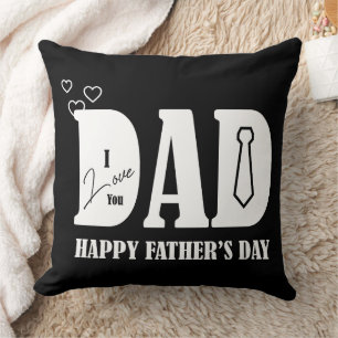 Coussin J'aime Papa Cravate Cœurs