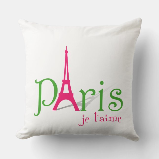 Coussin J'aime Paris (Recto)