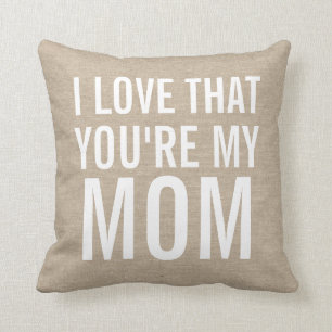 Coussin J'aime que vous soyez mon jute de toile de toile