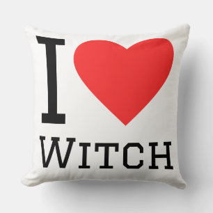 Coussin J'aime sorcière