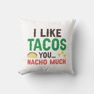 Coussin J'Aime Tacos Vous Nacho Beaucoup