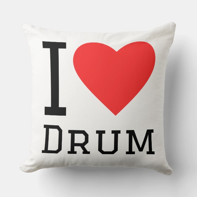 Coussin j'aime tambour (Recto)
