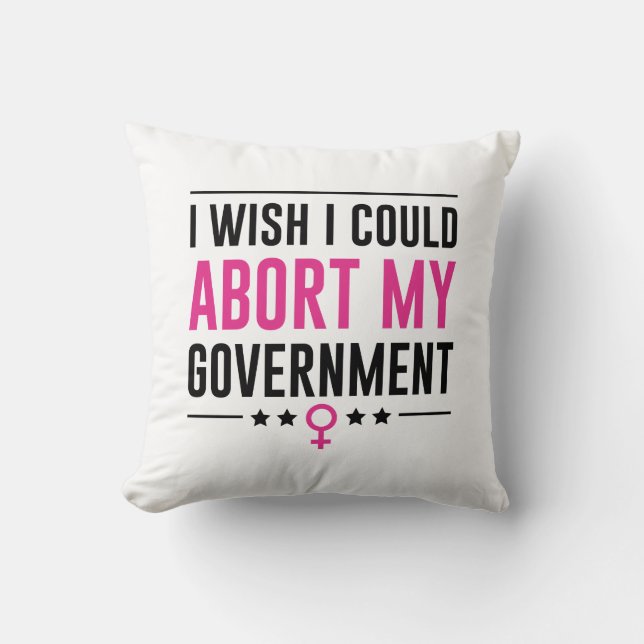 Coussin J'Aimerais Abandonner Mon Gouvernement (Recto)