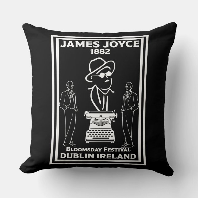 Coussin James Joyce Dublin Irlande (Recto)