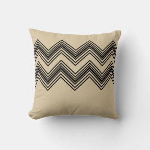 Coussin JAPANDI Jeu d'oreiller Sable et noir