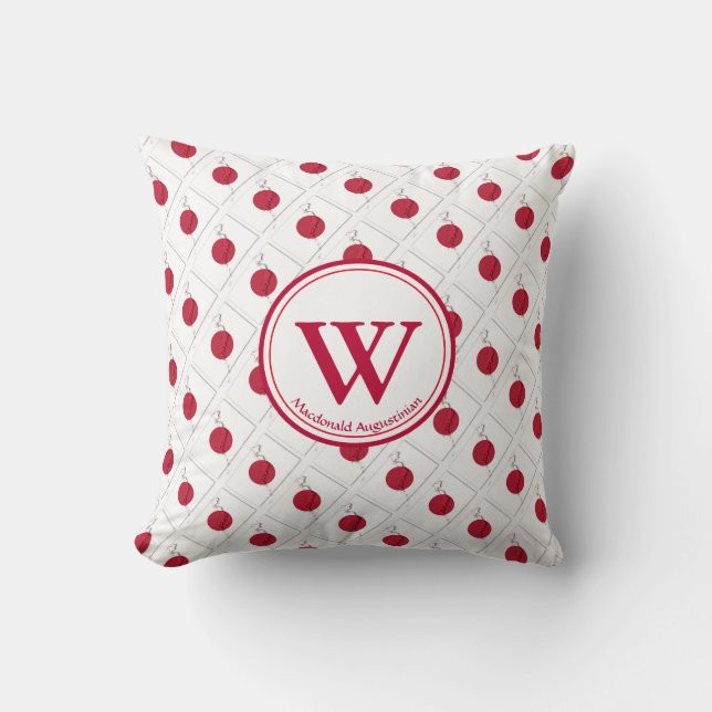 Coussin JAPON FLAG Custom Monogramme Ajouter Votre Nom (Recto)