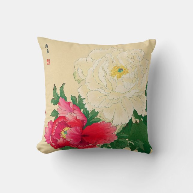 Coussin japonais vintage d'image d'impression de (Recto)