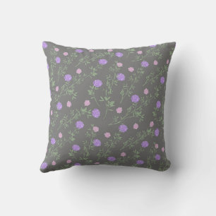 Coussin Jardin Botanique de Fleurs Sauvages à la Lavande