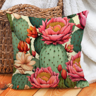 Coussin Jardin botanique désertique de cactus succulents d